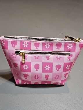 Barbie Pink & White Cosmetics Case Makeup Bag Travel Barbie Pouch Bag